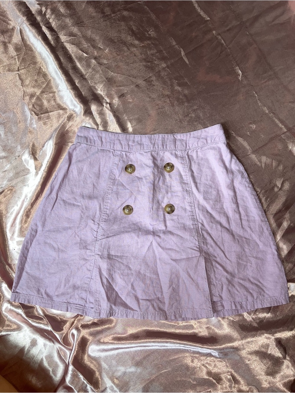 Urban Outfitters Lilac Double-Button Mini Skirt